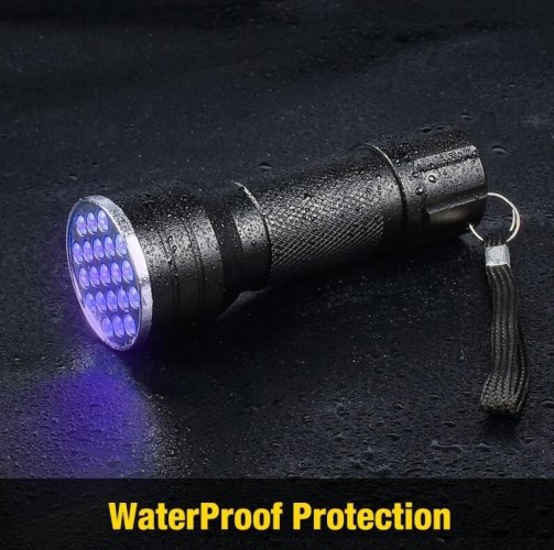 SV021 21 UV LED svítilna 2W - Účinná UV baterka s 21 LED diodami