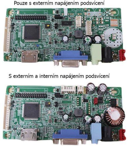 XY-W58CDT9-AV7 Řídící Deska pro TFT LCD Displeje s BL Napájením