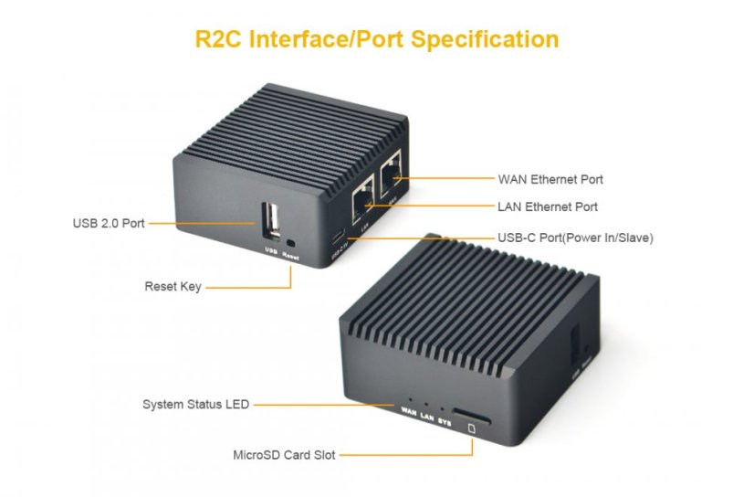 NanoPi R2C Plus - Výkonný vývojový kit s 8GB úložištěm