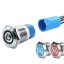 LED tlačítkový spínač 12-24V, 3A, 16mm, IP66 - vodotěsný