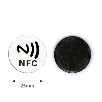 NFC nálepka tag NTAG213, 25mm, anti-metal, logo