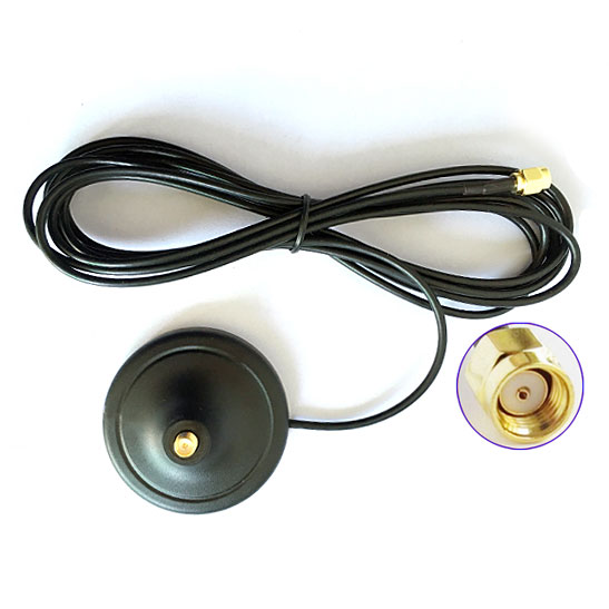 Magnetic antenna base with 3m RF174 cable