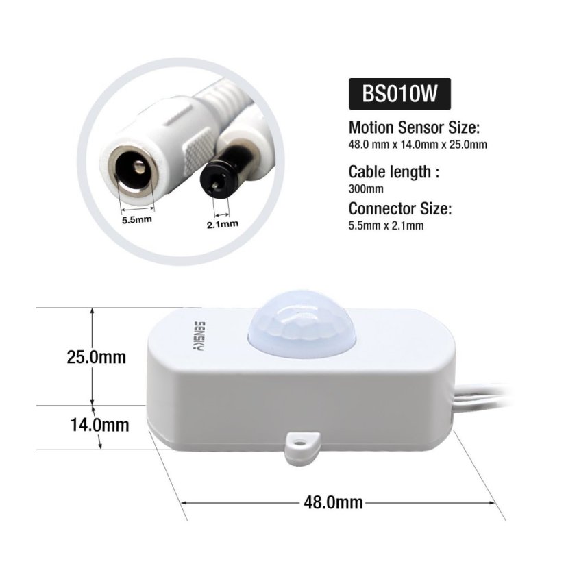 BS010 Infrared Motion Sensor 12V