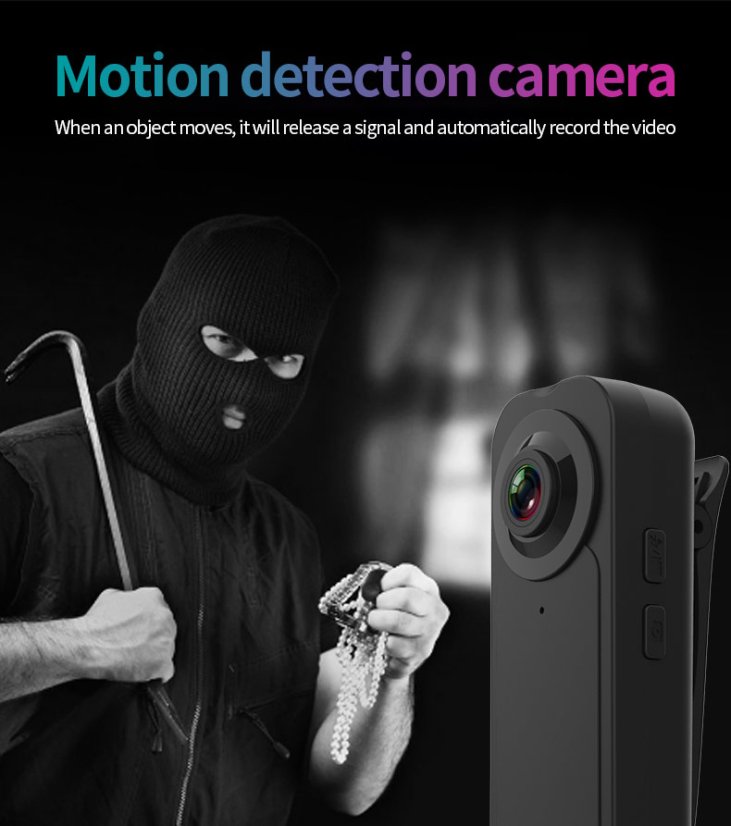 A18 body kamera s klipem a 1080p záznamem
