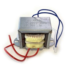 Mains transformer 16VA, 230VAC, 16V, 1A