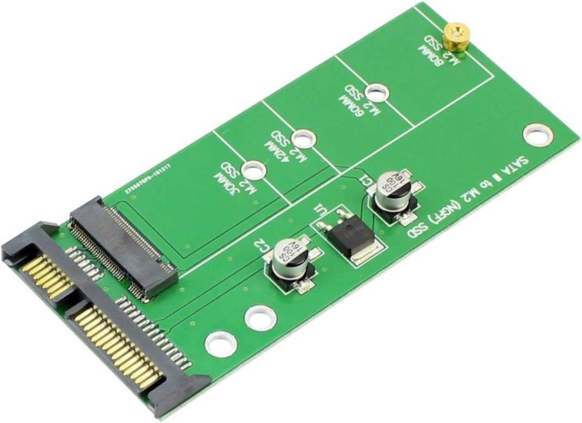 Adaptér SATA 3 na M.2 (NGFF) SSD 7+5pin, Karta B Key