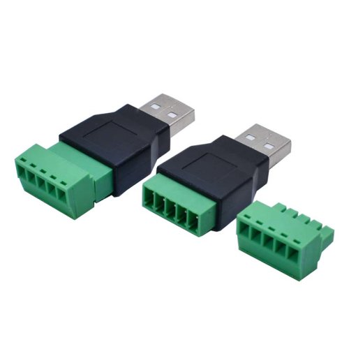 USB A na svorkovnici 5pin, šroubová svorka, adapter