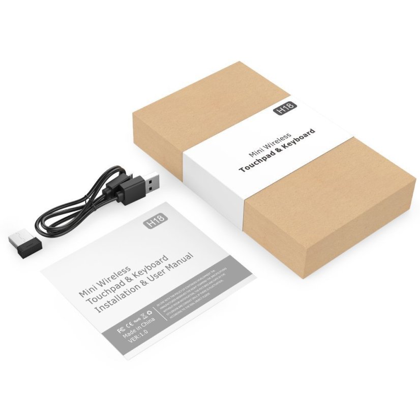 H18 Mini Touchpad Keyboard - Wireless QWERTY Keyboard with Touchpad