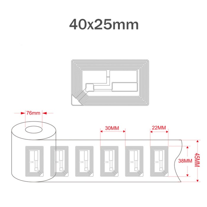 Compatible RFID Sticker Mifare Classic 1k 13.56MHz