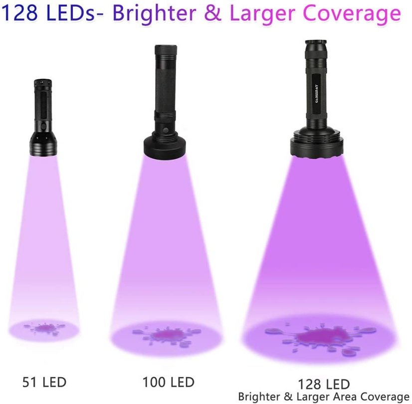 SV128 128 UV LED svítilna 12W