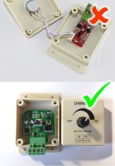 Stmívač LED 8A, DC 12-24V pro regulaci jasu