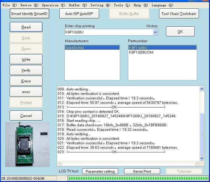 RT809H EMMC-NAND FLASH Univerzální Programátor se 12 Adaptéry
