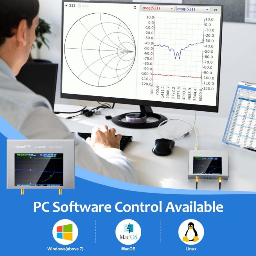 NanoRFE VNA6000 6GHz Portable Vector Network Analyzer