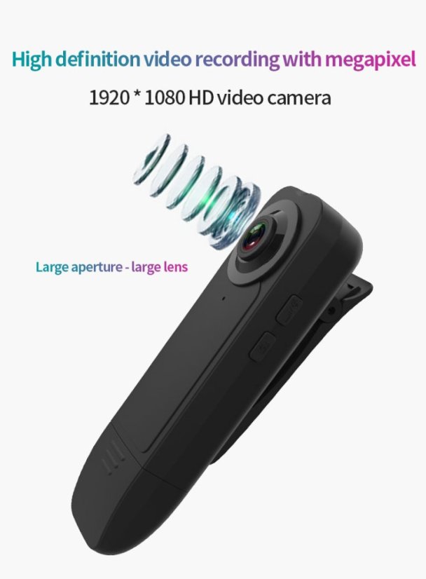 A18 body kamera s klipem a 1080p záznamem