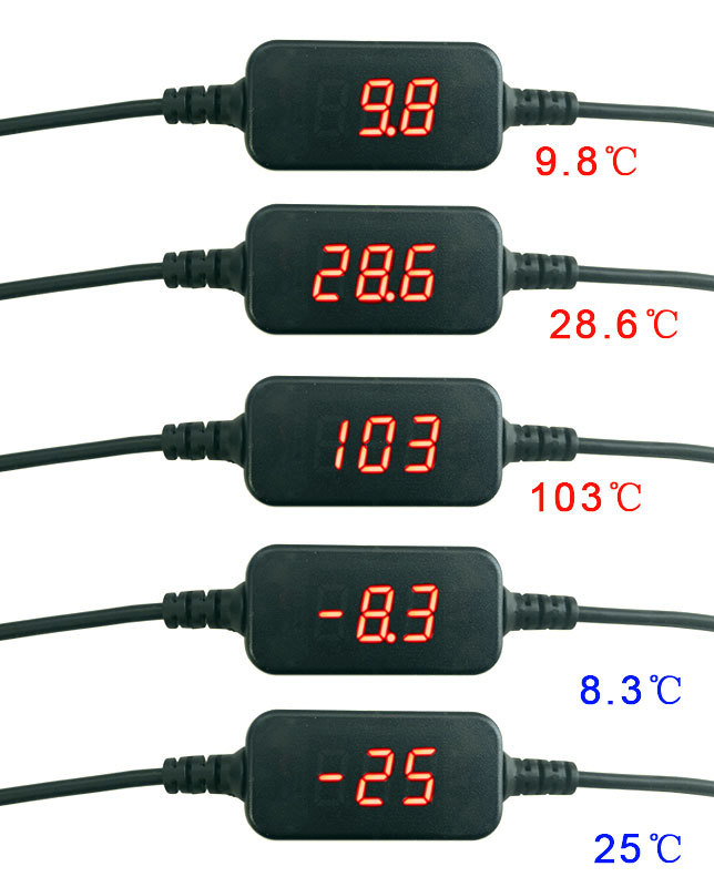Digitální LED teploměr s USB připojením, DS18B20