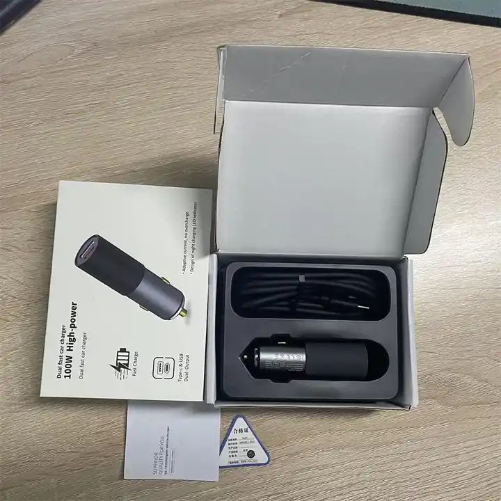 GC19 QP 100W auto nabíječka s USB-C PD a USB-A QC3.0