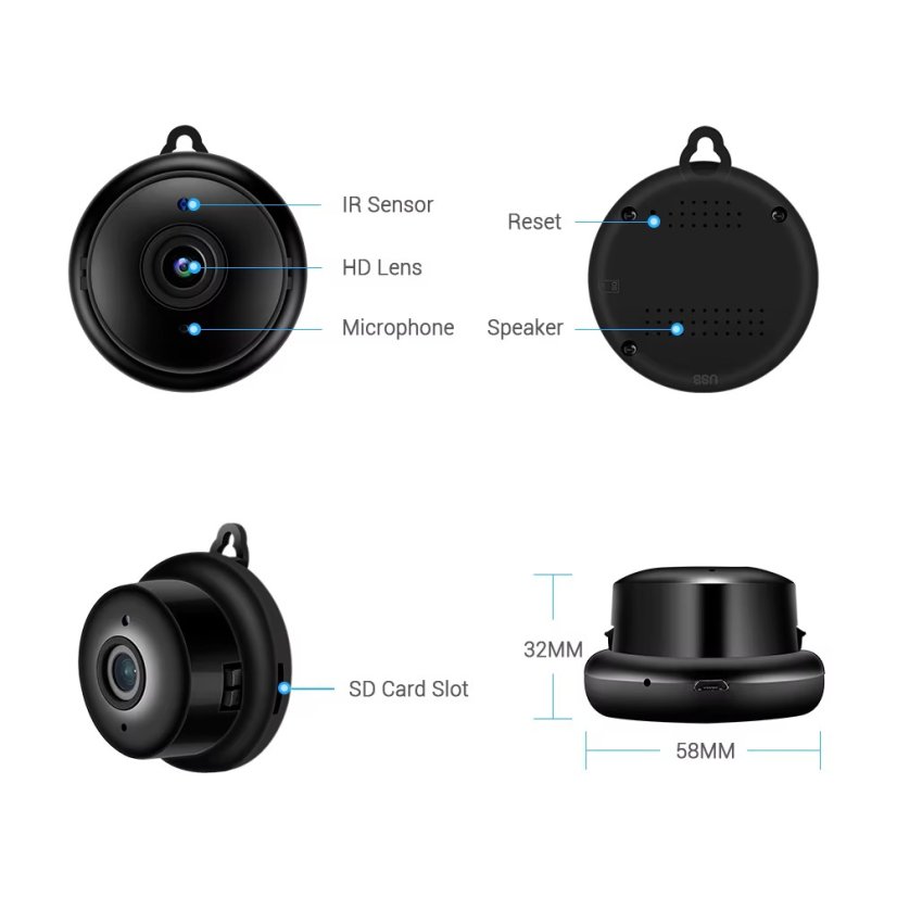 V380 Mini WiFi IP Kamera