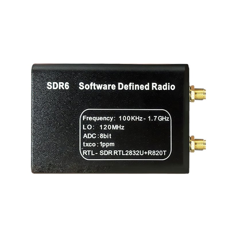 SDR6 RTL-SDR přijímač2832U+R820T 100kHz–1.7GHz