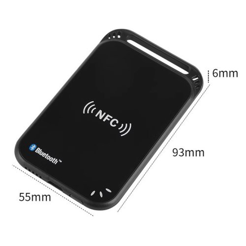 Bezdrátová Bluetooth čtečka UID RFID a NFC karet DK309KB 13.56MHz