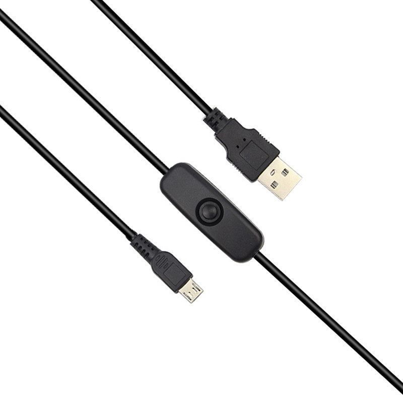 USB 2.0 Type-A Charging Cable with Switch for Micro-B