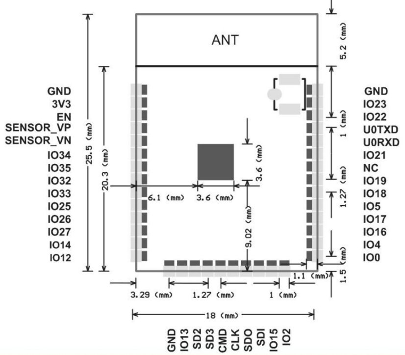ESP-32S WiFi-BT-BLE MCU modul