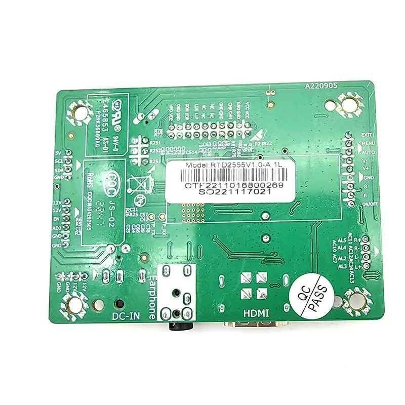 RTD2555 Universal eDP TFT Display with Audio Control