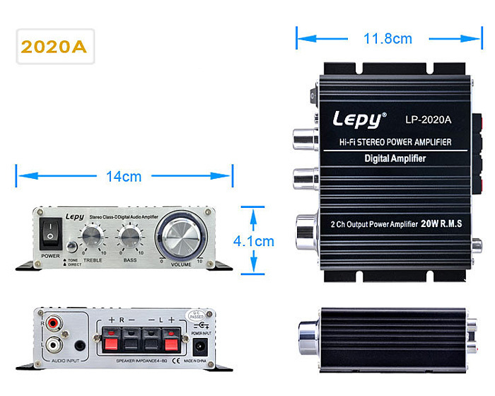 LP-2020A Hi-Fi zesilovač 2x20W
