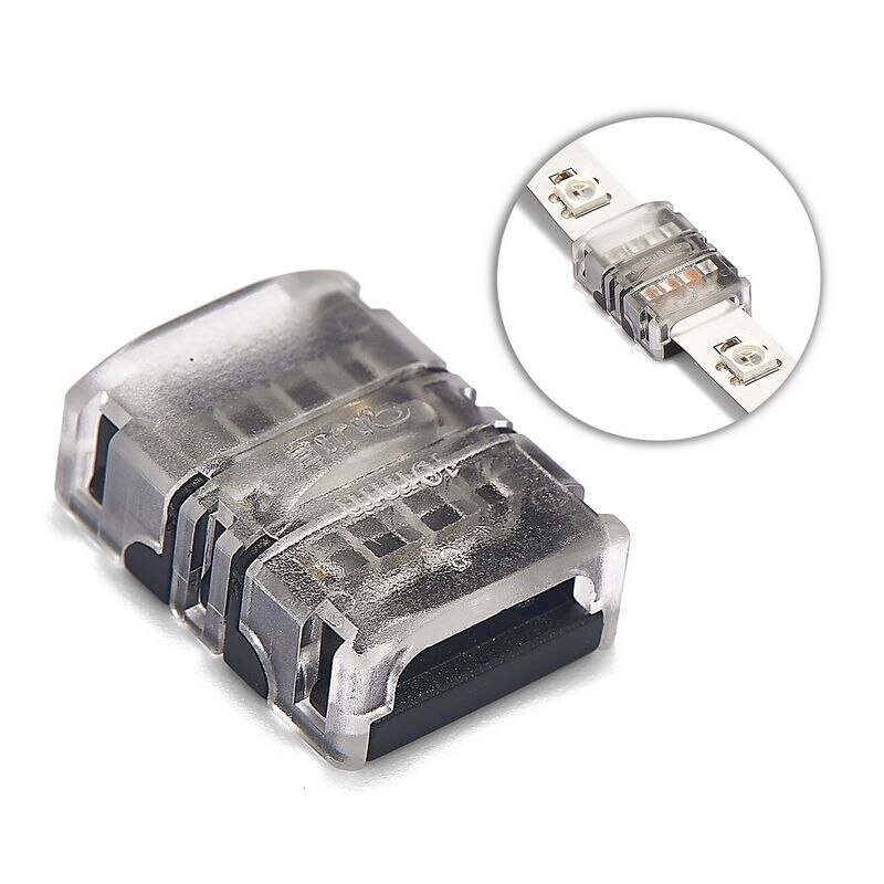 50ks 4pinový konektor pro 10mm LED RGB pásek 5050 - Model: Strip-to-strip - QJ-SE-N10BB-4