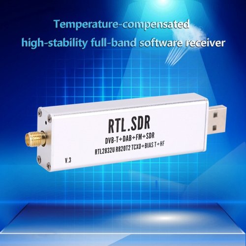 HQXRTEK 1PPM TCXO RTL-SDR USB přijímač