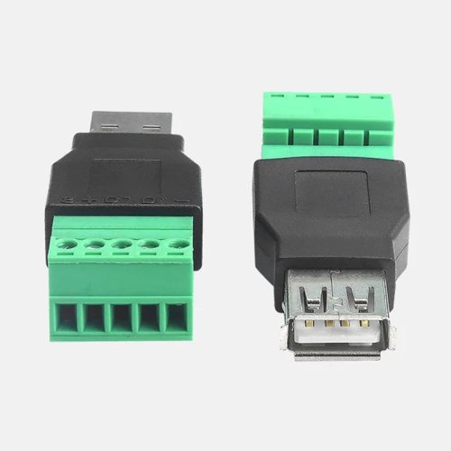 USB A na svorkovnici 5pin, šroubová svorka, adapter