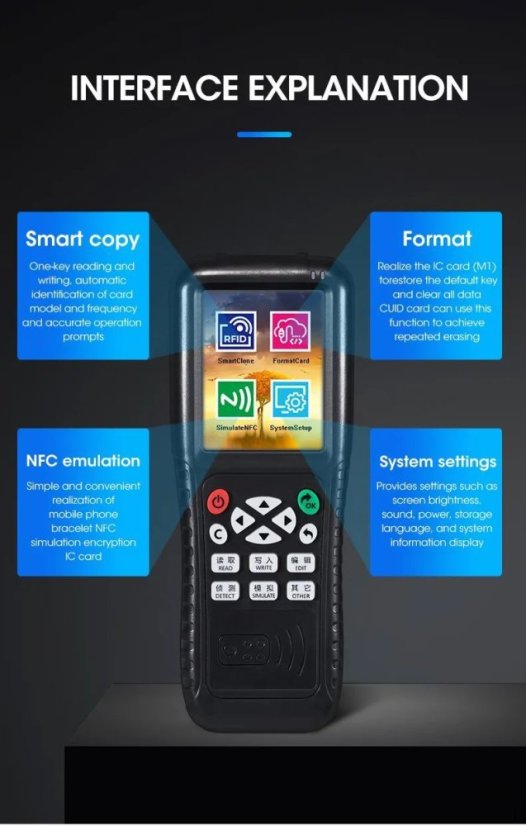 iCopy X100 - Ruční čtečka RFID čipů a karet