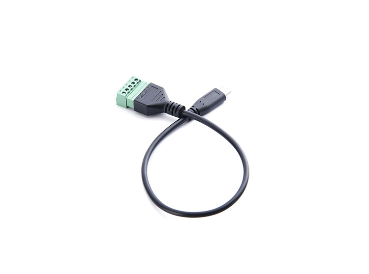 USB-C M na svorkovnici 5pin - šroubová svorka - kabel 30cm