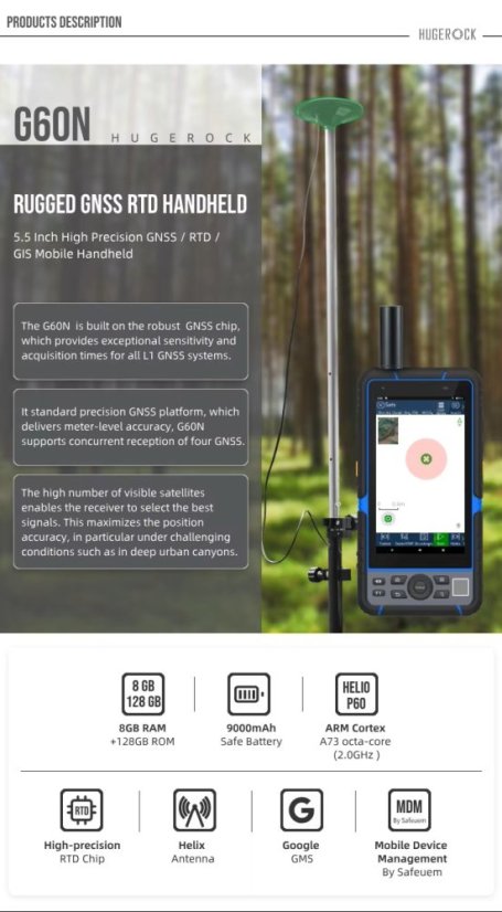 G60M Odolný GNSS RTK PDA