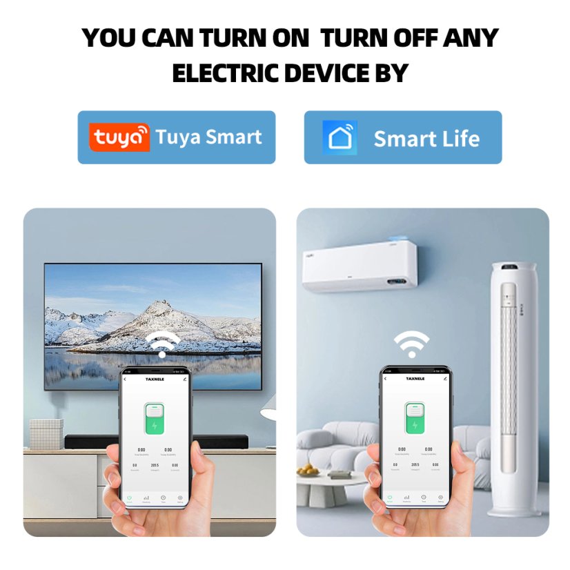 63A 1P+N WIFI Smart Switch a Elektroměr KWh
