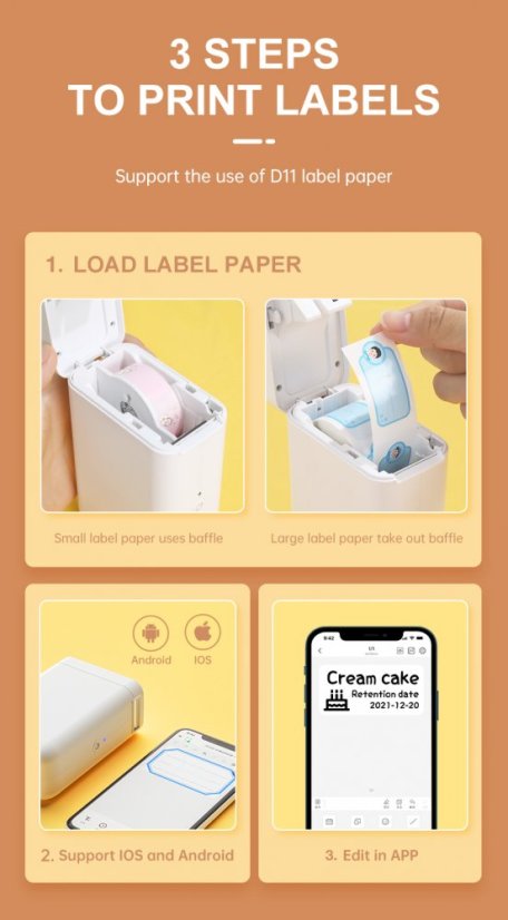 Niimbot D101 – Bezdrátová štítková tiskárna s Bluetooth