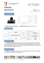 XT6607M USB 2D modul čtečky čárových kódů