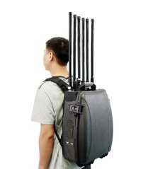 Výkonný rušič dronů do batohu, 3-8 pásem, 400W, dosah 500m