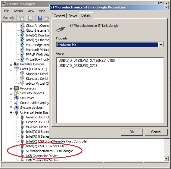 USB Programátor ST-Link V2 pro STM8 a STM32