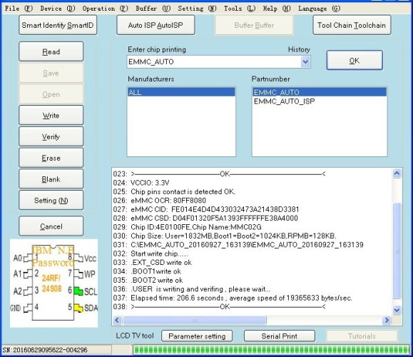 RT809H EMMC-NAND FLASH Univerzální Programátor se 12 Adaptéry
