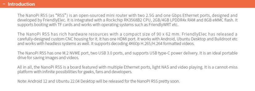 NanoPi R5S Router 4GB RAM, 32GB Storage