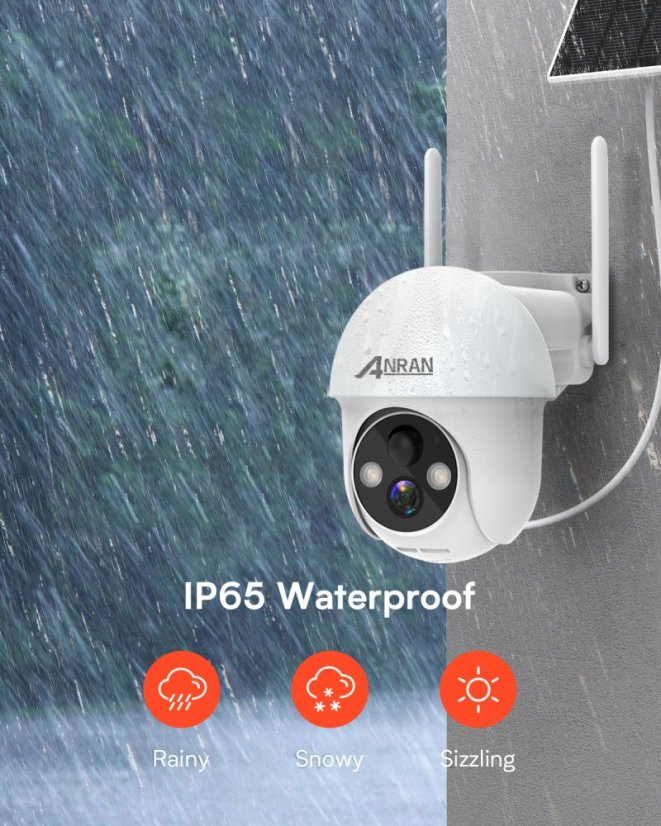 Q3 Max 5MP Wi-Fi Rotating Camera with Rechargeable Battery and 3W Solar Panel