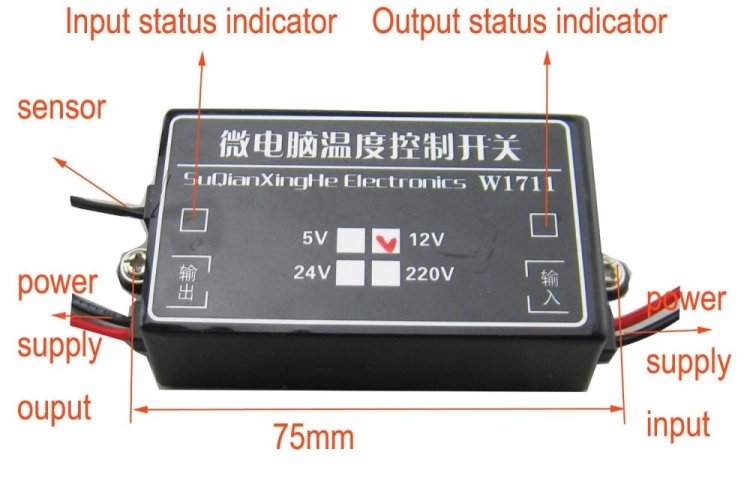 Elektronický regulátor teploty W1711 -15 až 70°C