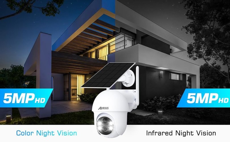 Q3 Max 5MP Wi-Fi Otočná Kamera s Dobíjecí Baterií a Solárním Panelem 3W