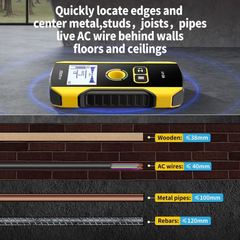 FNIRSI WD-01: Smart Wall Scanner and Metal Detector
