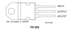 LM317T TO220 Nastavitelný Stabilizátor Napětí