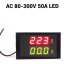DL85-2041 AC 80-300V 50A 2v1 LED Digitální Ampérmetr a Voltmetr