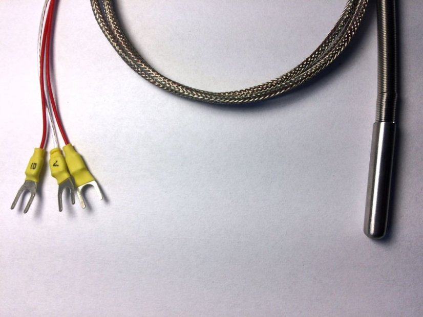 RTD Teplotní čidlo s kovovým opředením a trubkou