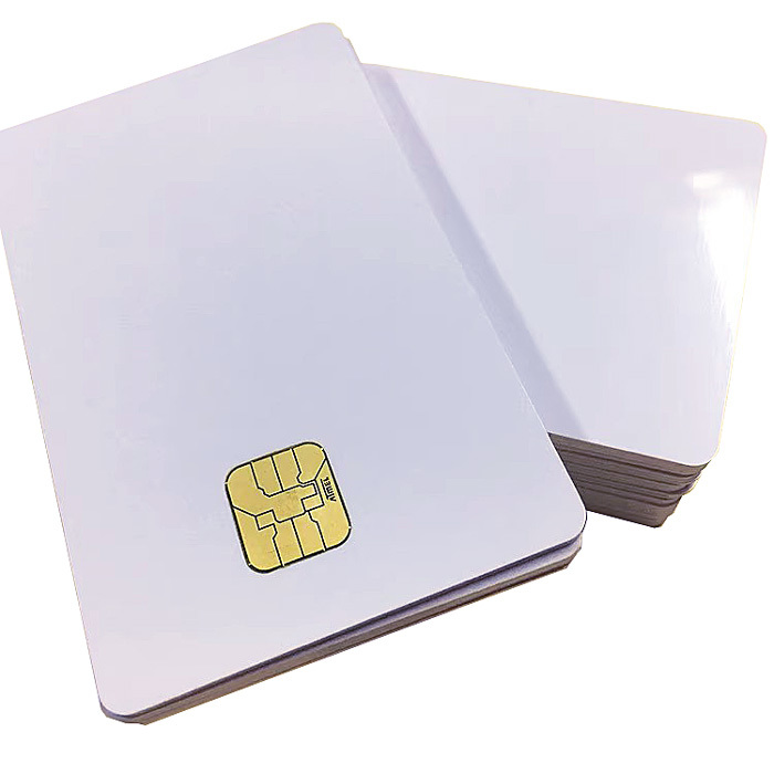 AT88SC102 Contact Chip PVC Card, White