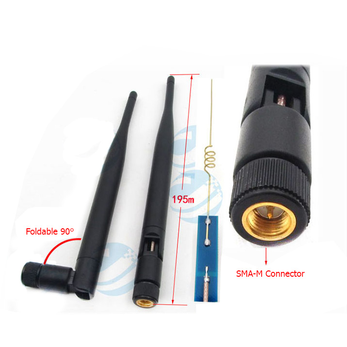 WiFi 2.4GHz 6dbi anténa + 20cm kabel u.FL sada