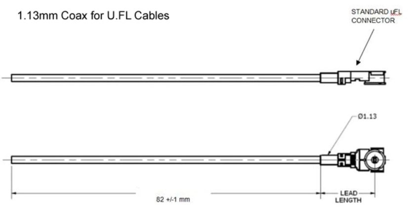 Pigtail RF1.13 u.FL F - u.FL F